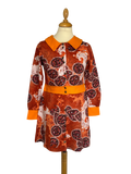 Robe courte à fleurs 70s