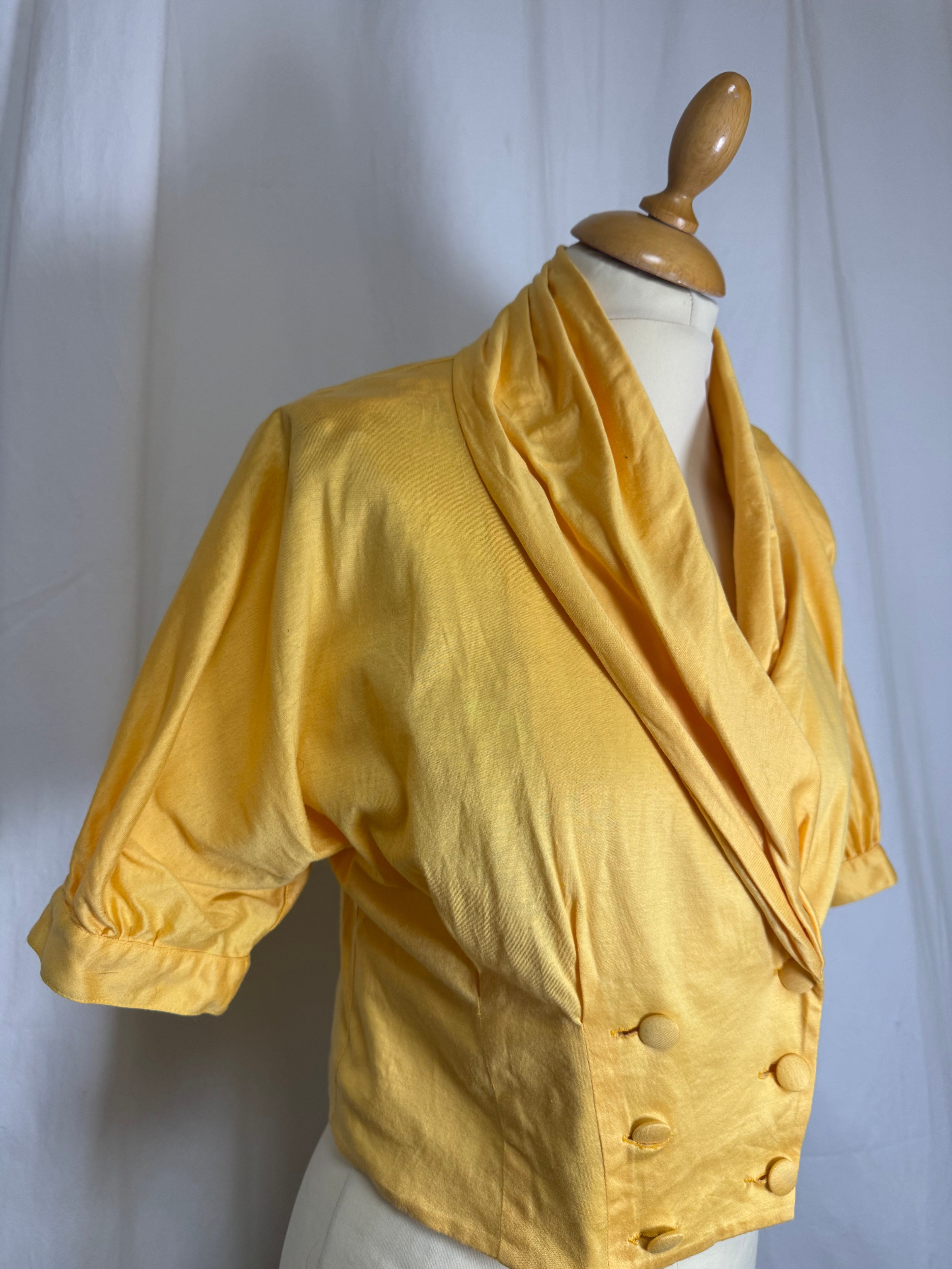 Blouse jaune 80s