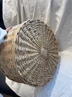 Panier en osier beige
