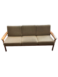 Banquette scandinave en teck massif 1970