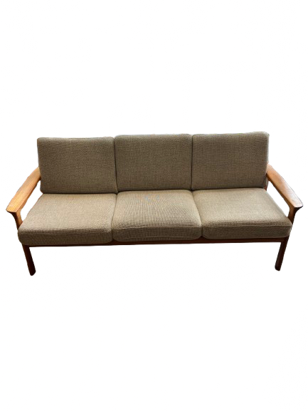 Banquette scandinave en teck massif 1970