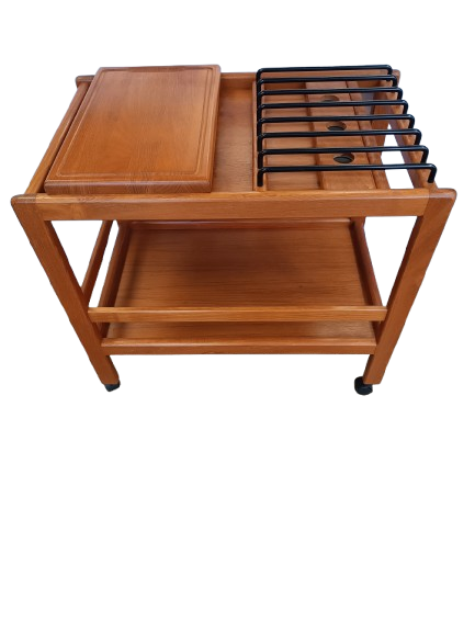 Desserte scandinave en teck massif 1970's