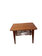 Petite table basse scandinave en teck massif années 70's