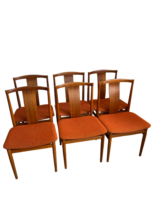 Chaises scandinaves en teck massif 1960