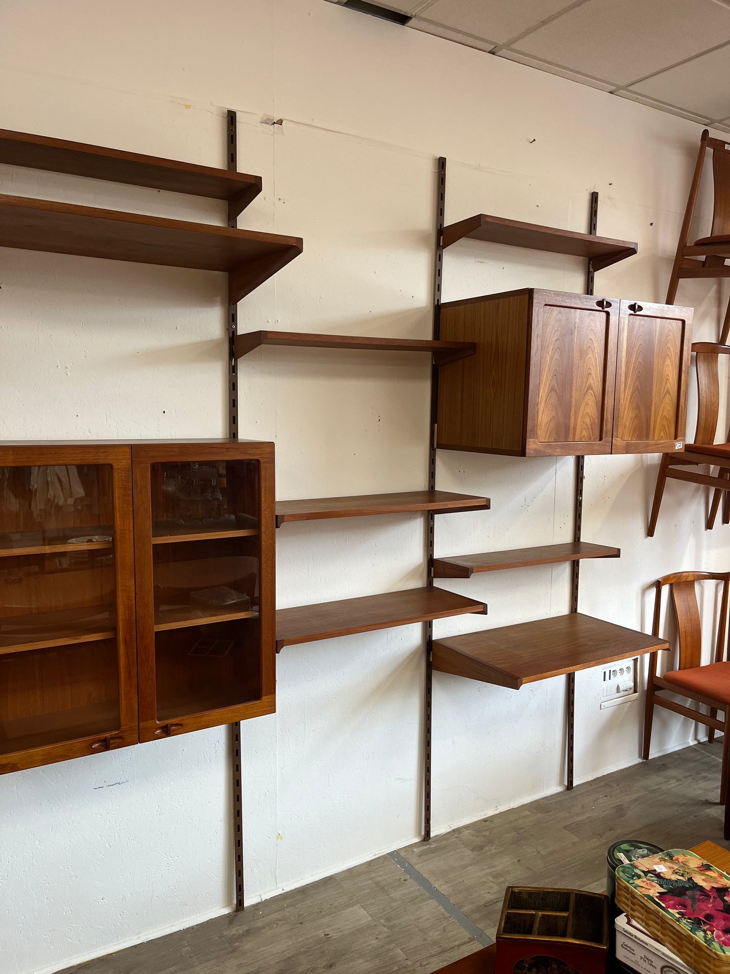 Bibliothèque modulable en teck Kai Kristiansen 1960