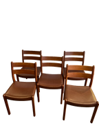 Chaises scandinaves en teck massif Niels O.Møller 1970