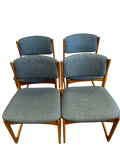 Chaises scandinaves en teck massif Erik Buch 1960
