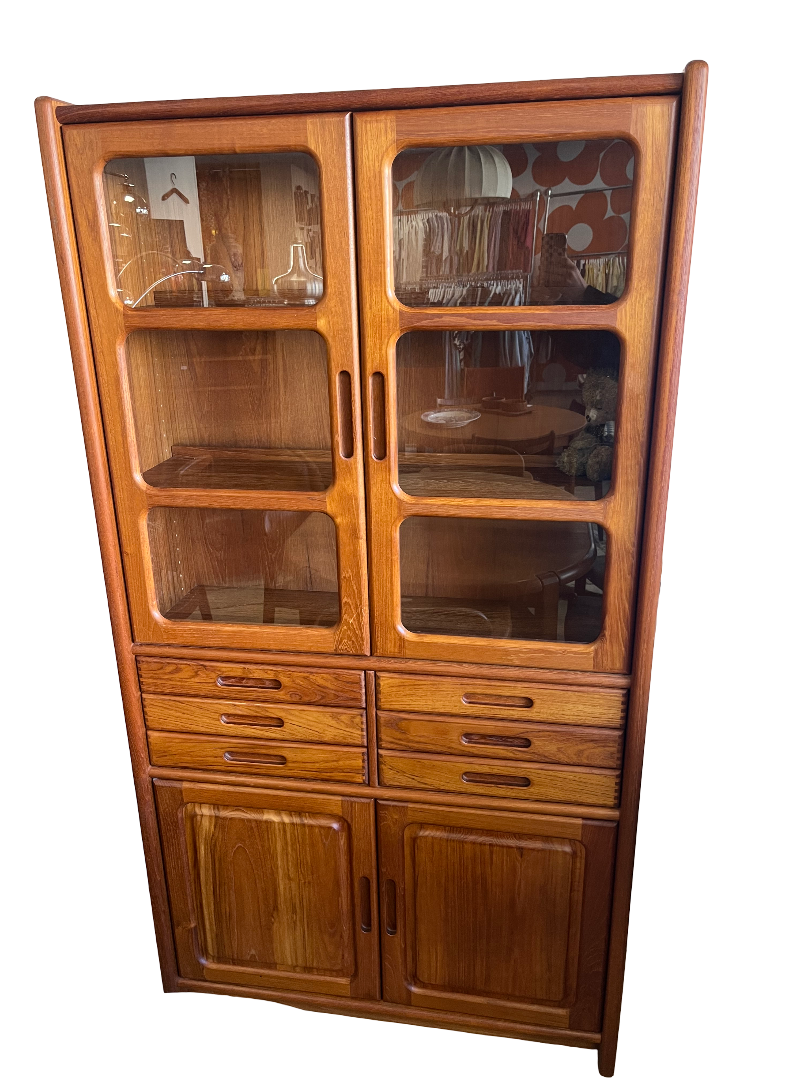 Buffet/vitrine scandinave en teck massif 1970