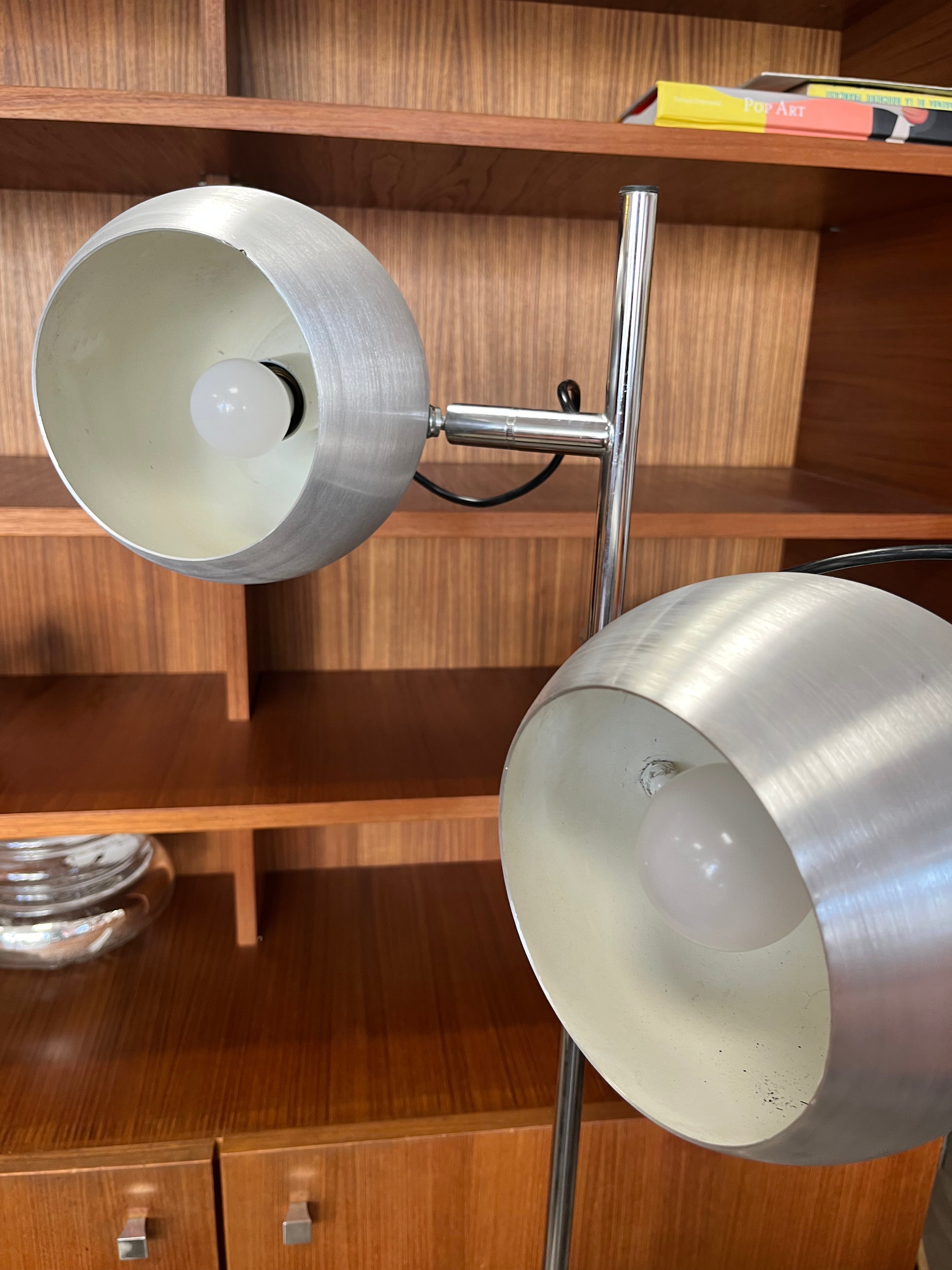 Lampadaire eyeball en acier 1970