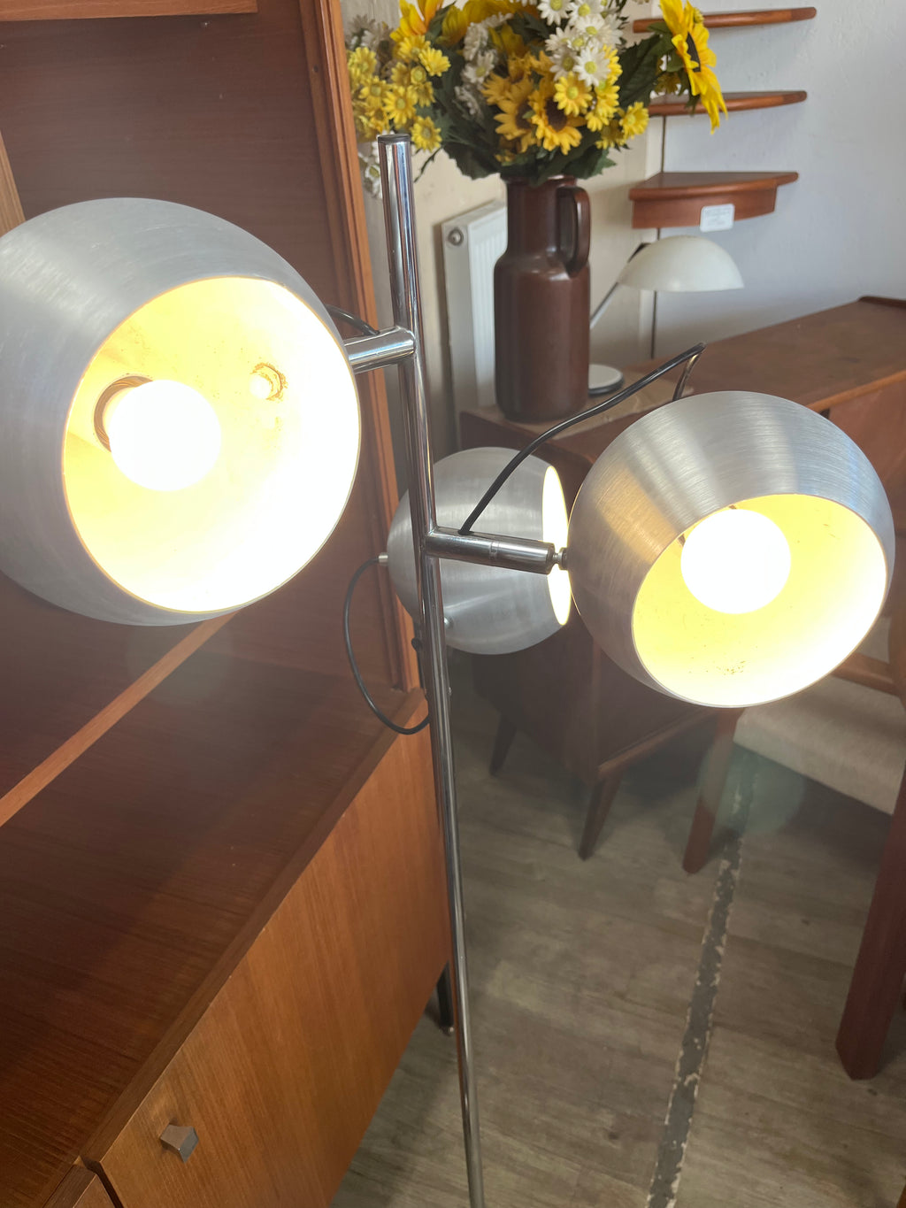 Lampadaire eyeball en acier 1970