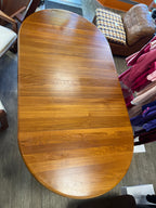 Table à manger scandinave de Juul Kristiansen teck massif 1970