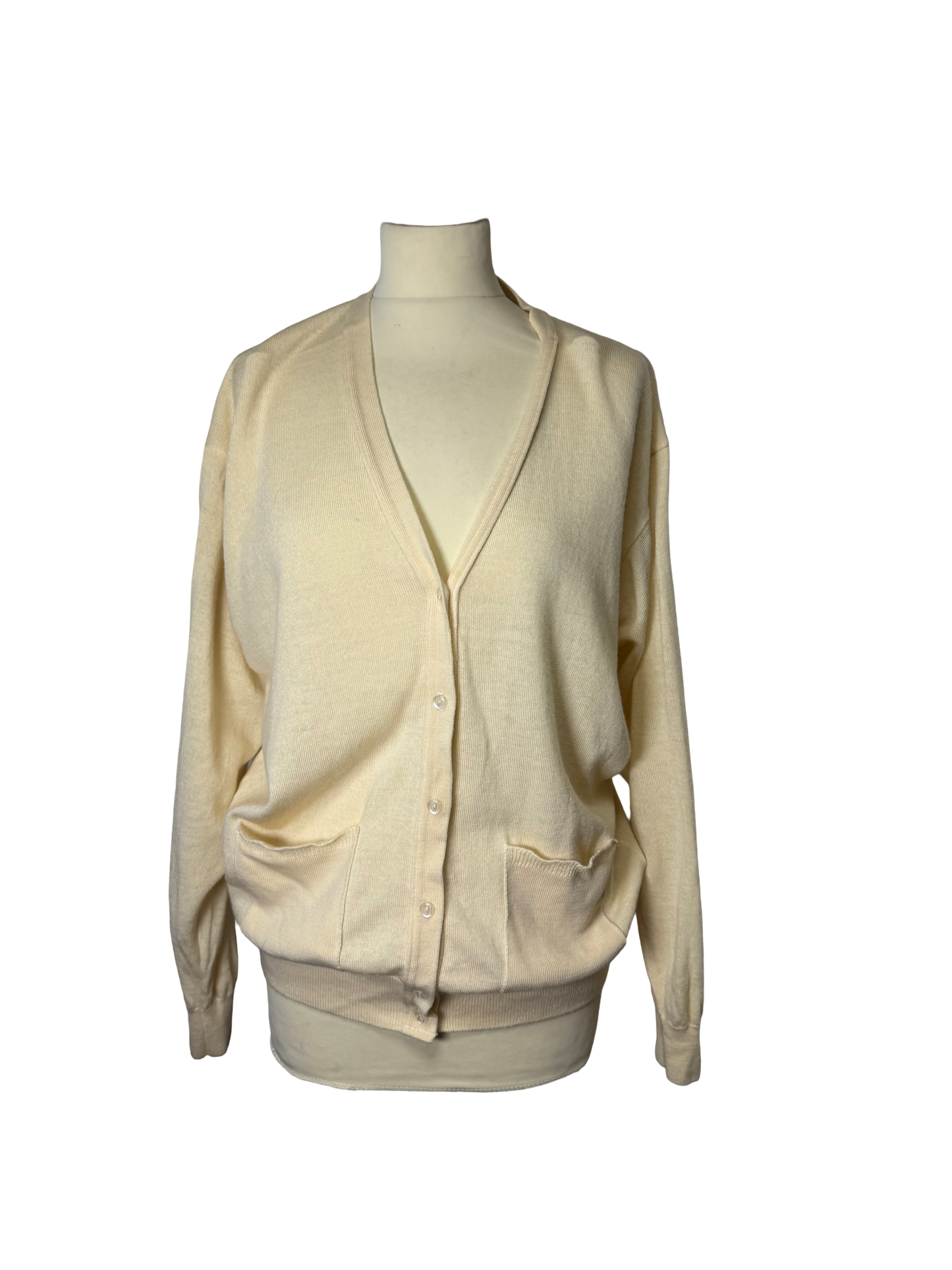 Cardigan beige en laine