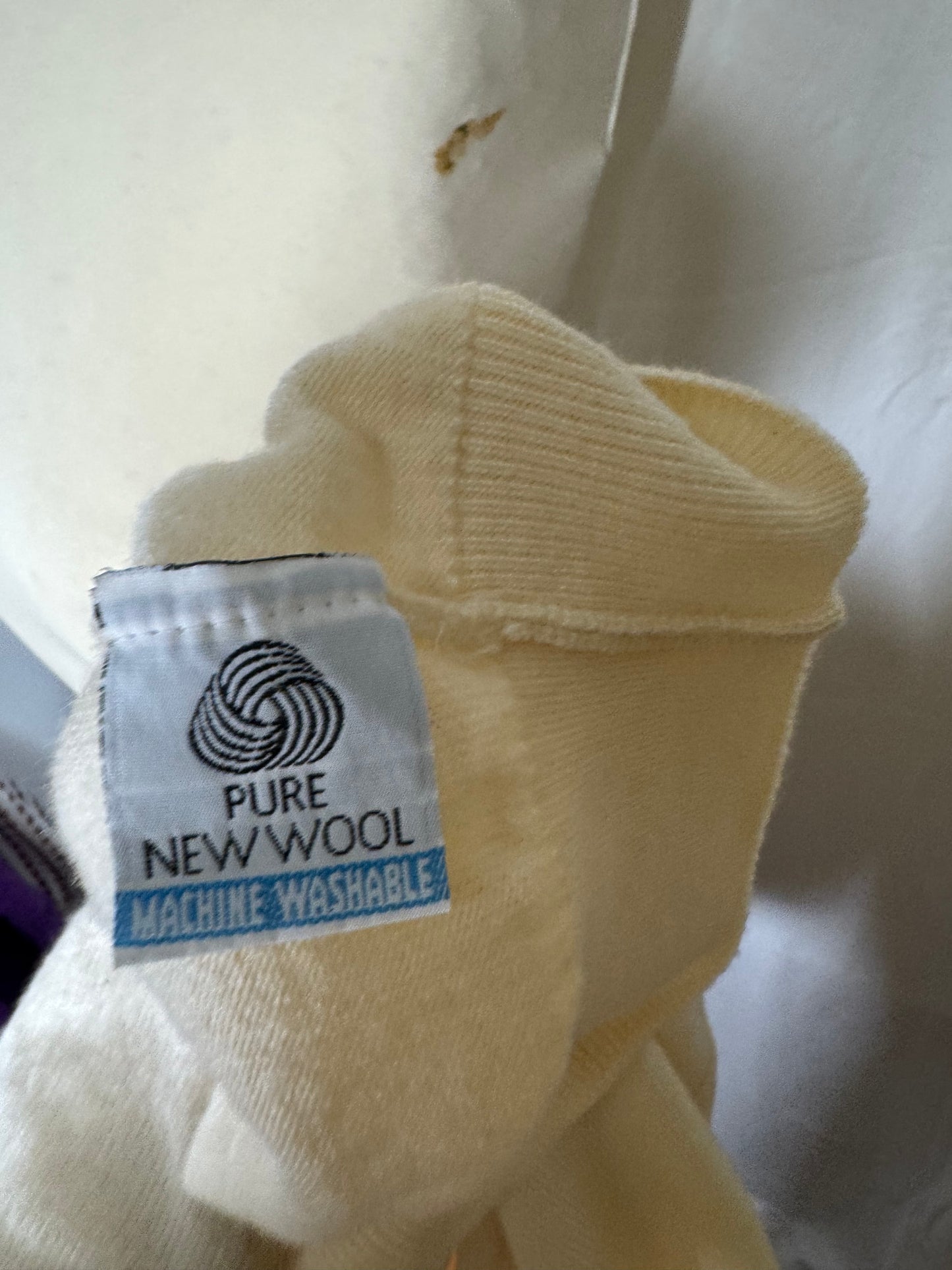 Cardigan beige en laine