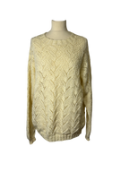 Pull ajourée beige