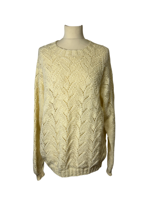 Pull ajourée beige