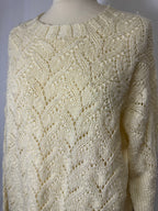 Pull ajourée beige