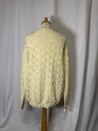 Pull ajourée beige