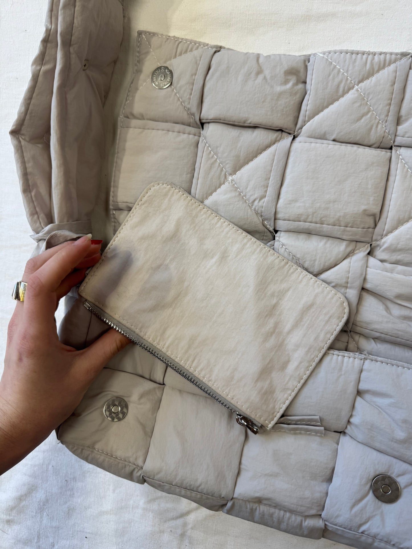 Sac matelassé beige