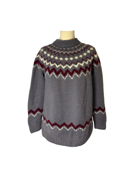 Pull gris islandais