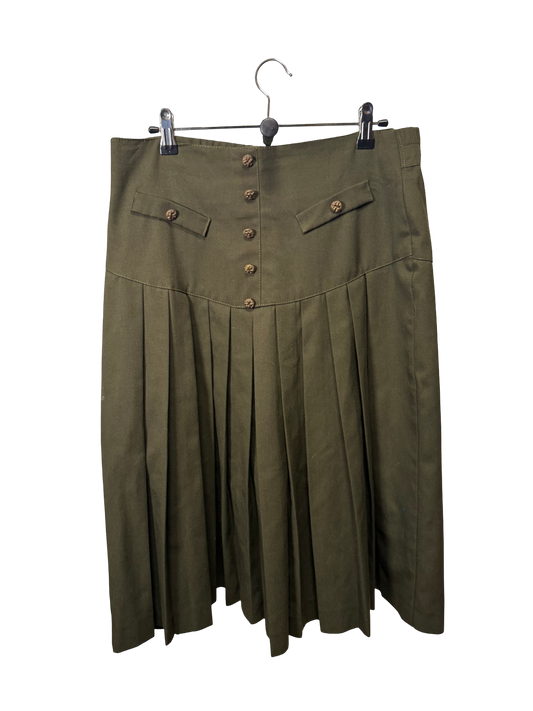 Jupe plissée kaki