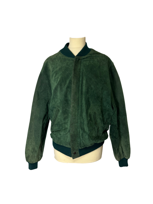 Blouson en daim vert