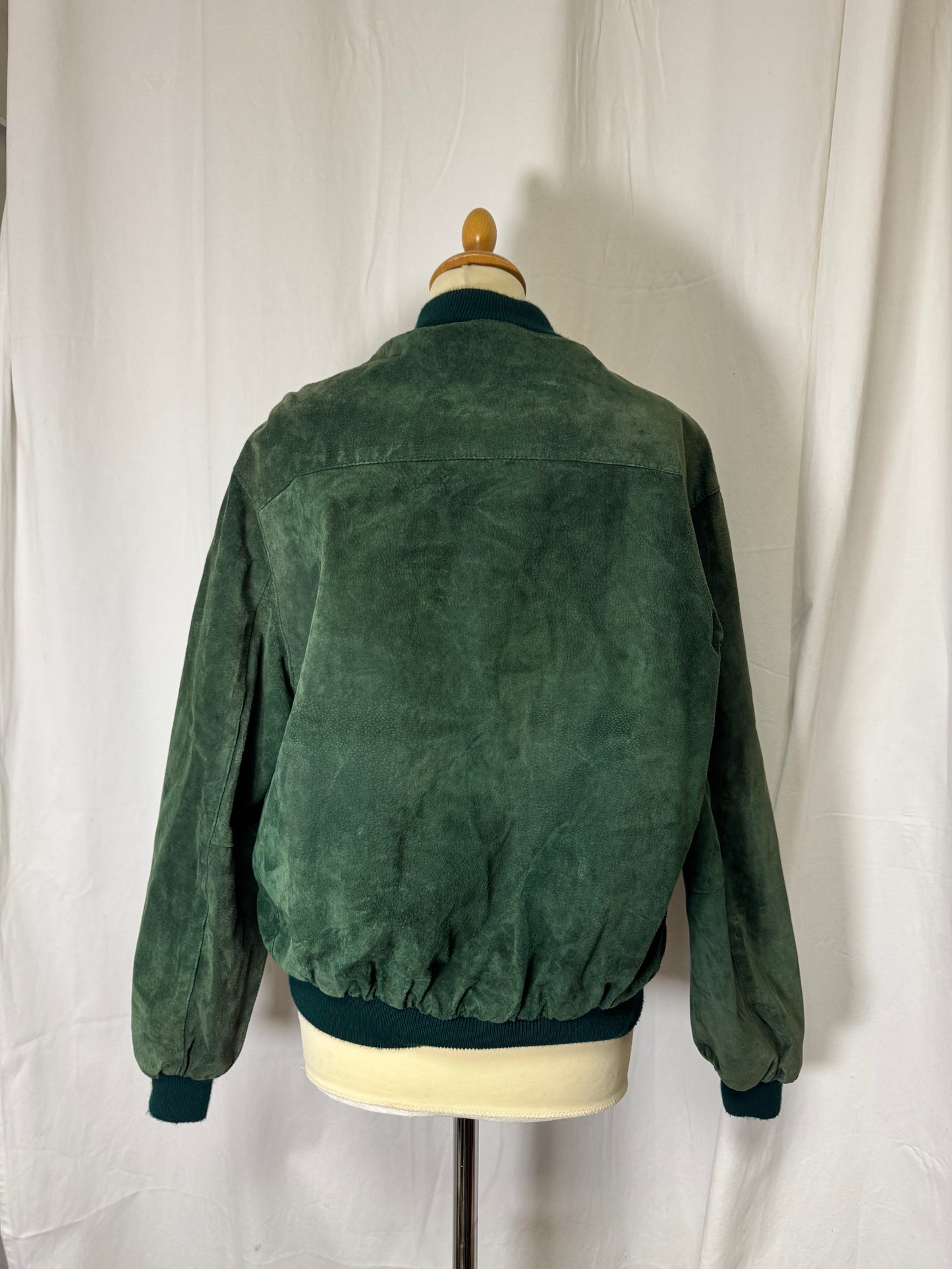 Blouson en daim vert