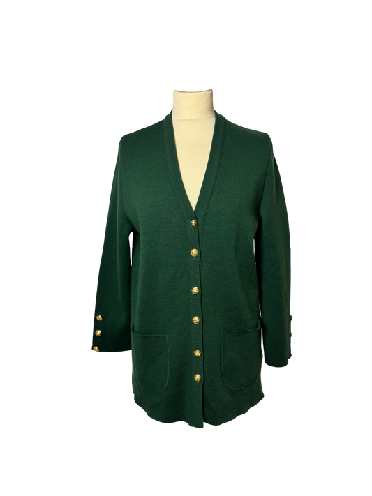 Cardigan en laine vert
