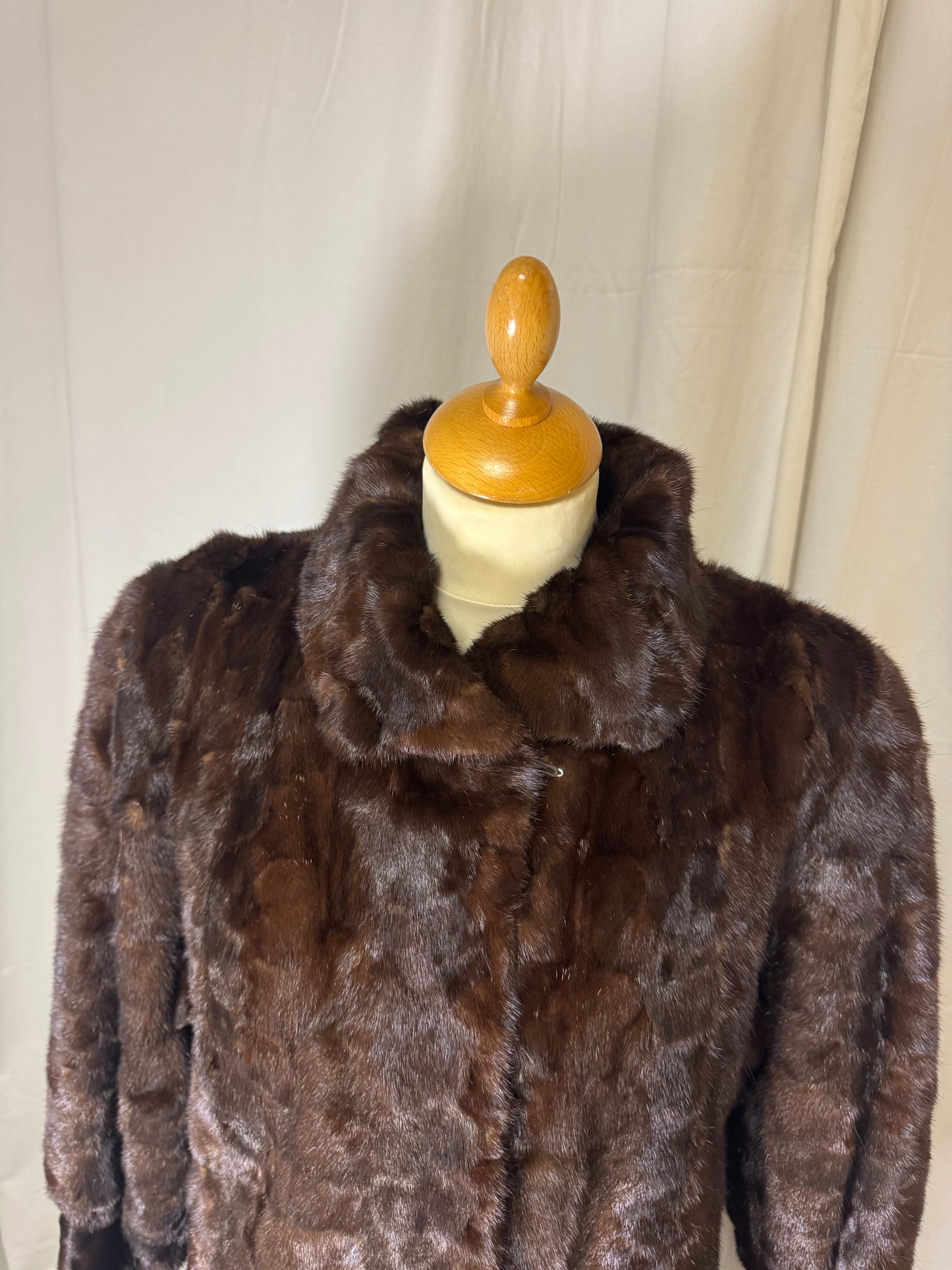 Manteau long en fourrure de vison