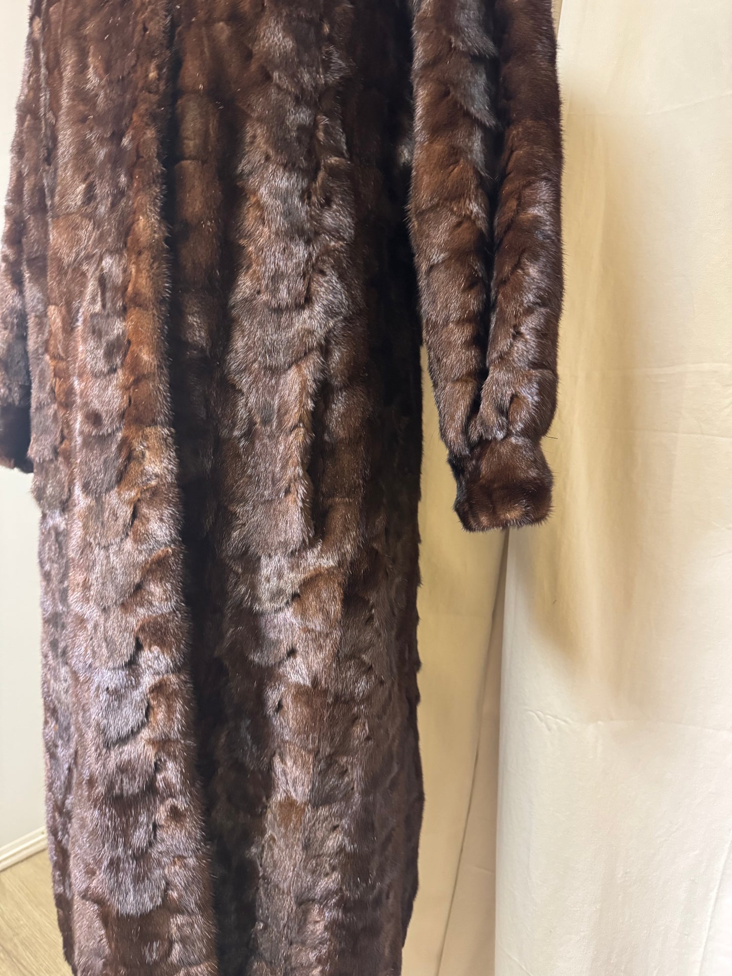 Manteau long en fourrure de vison