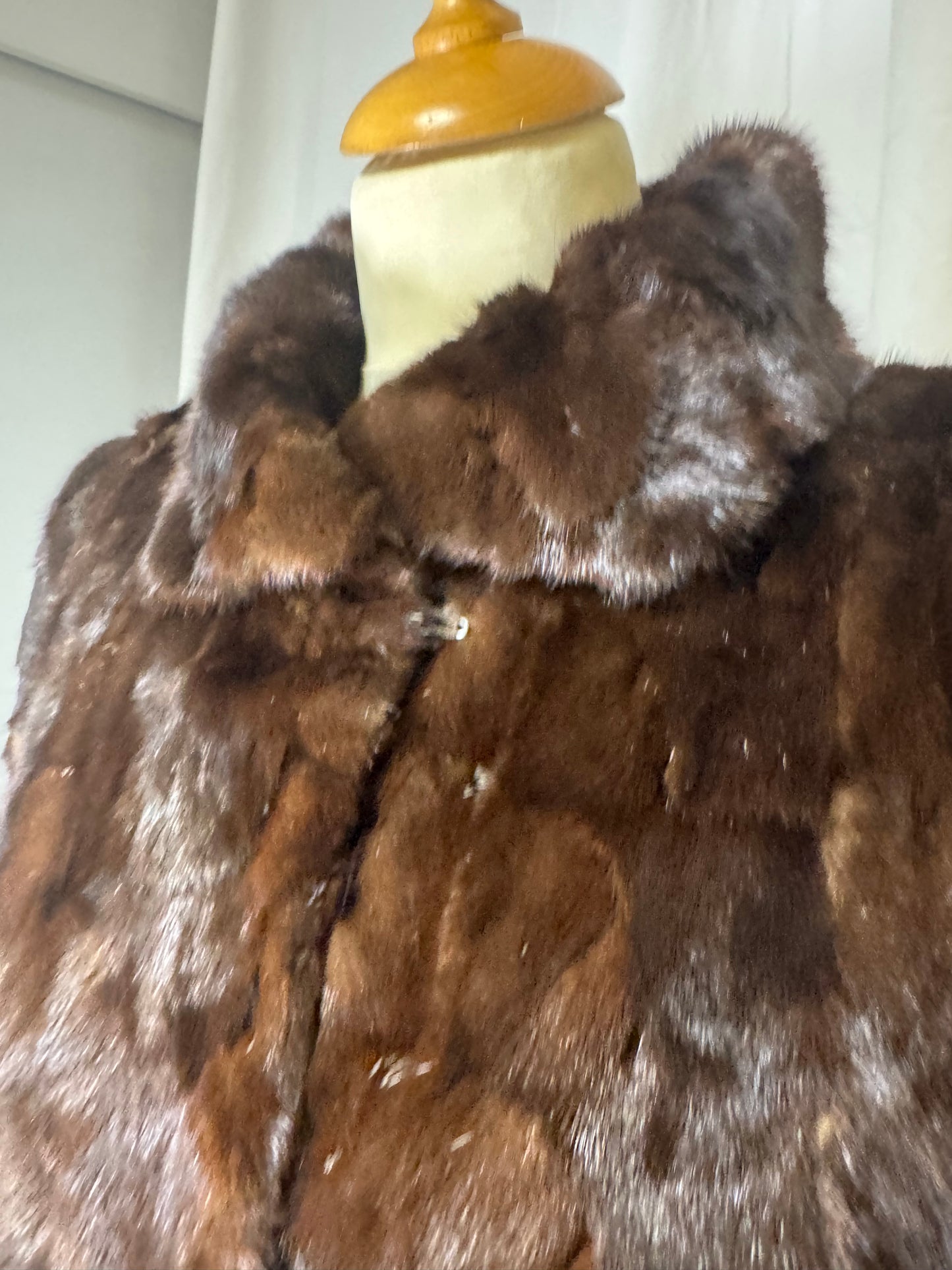 Manteau long en fourrure de vison