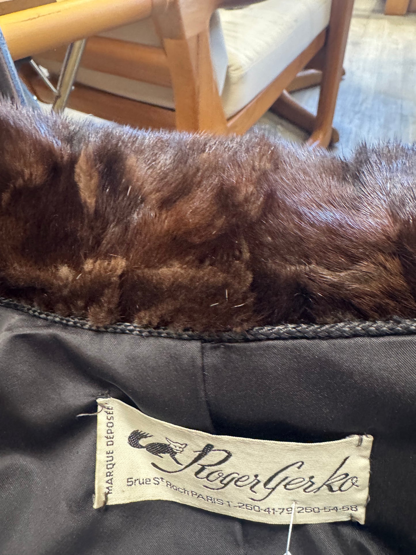 Manteau long en fourrure de vison