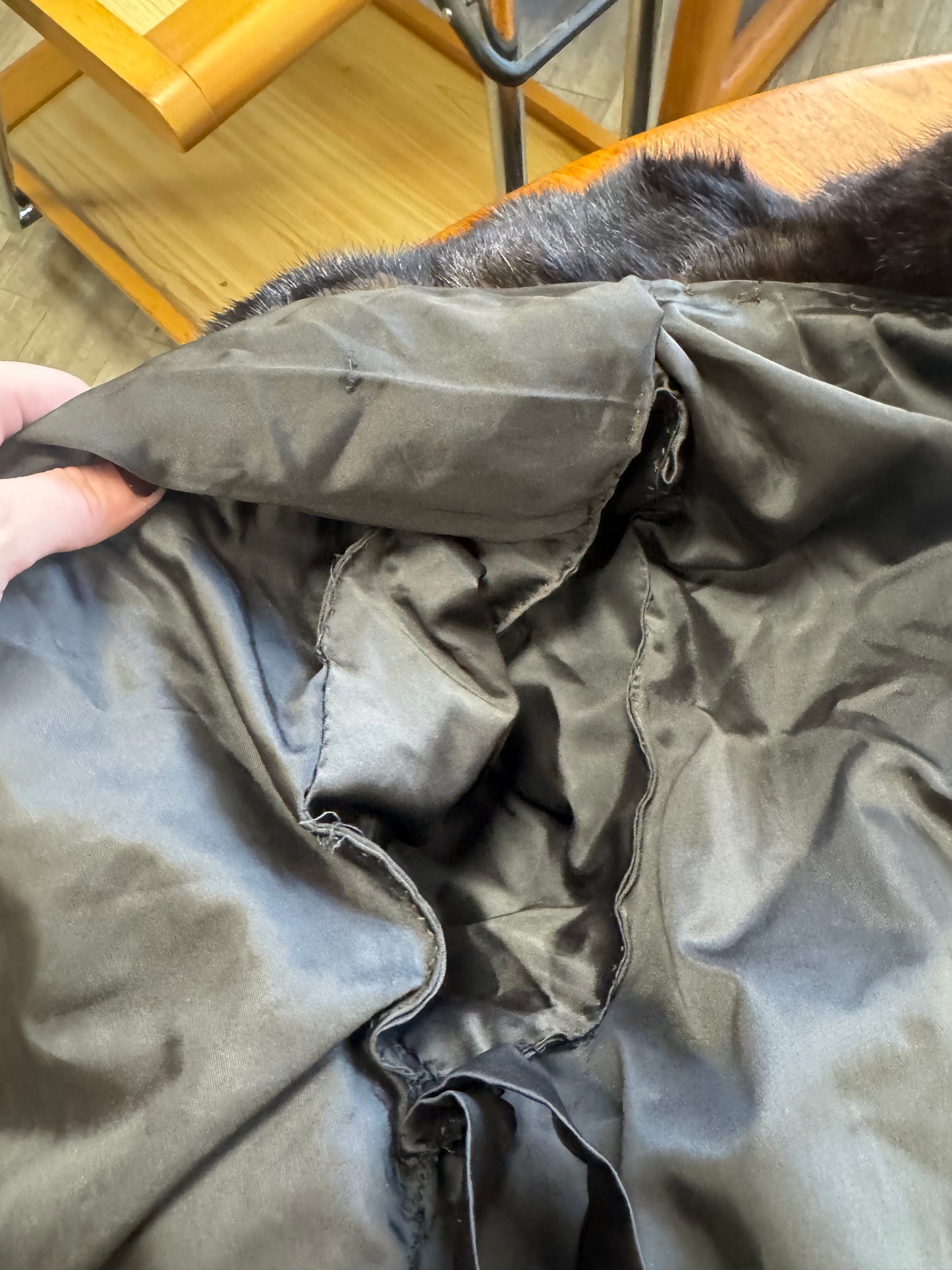 Manteau long en fourrure  de  vison