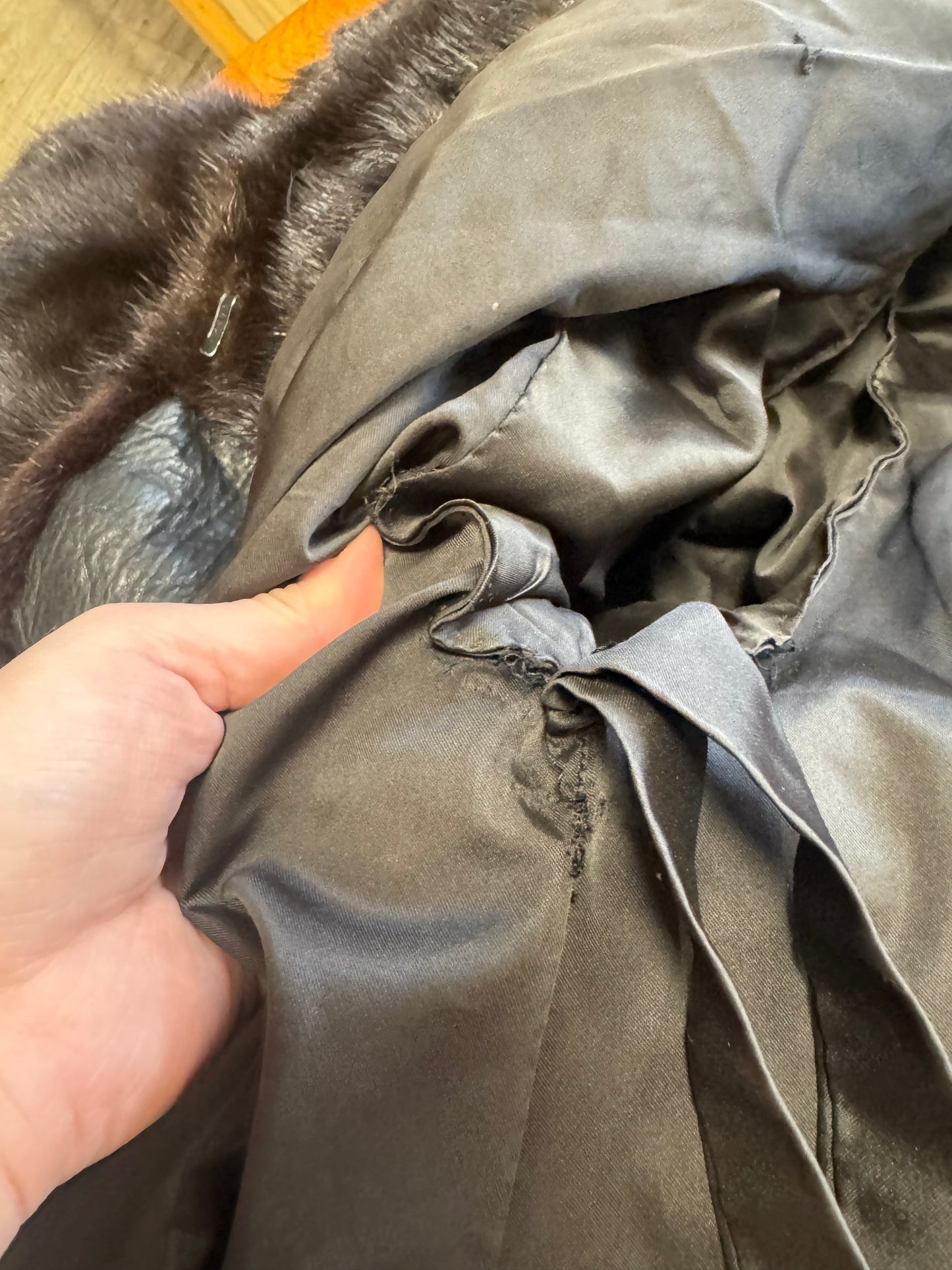 Manteau long en fourrure  de  vison