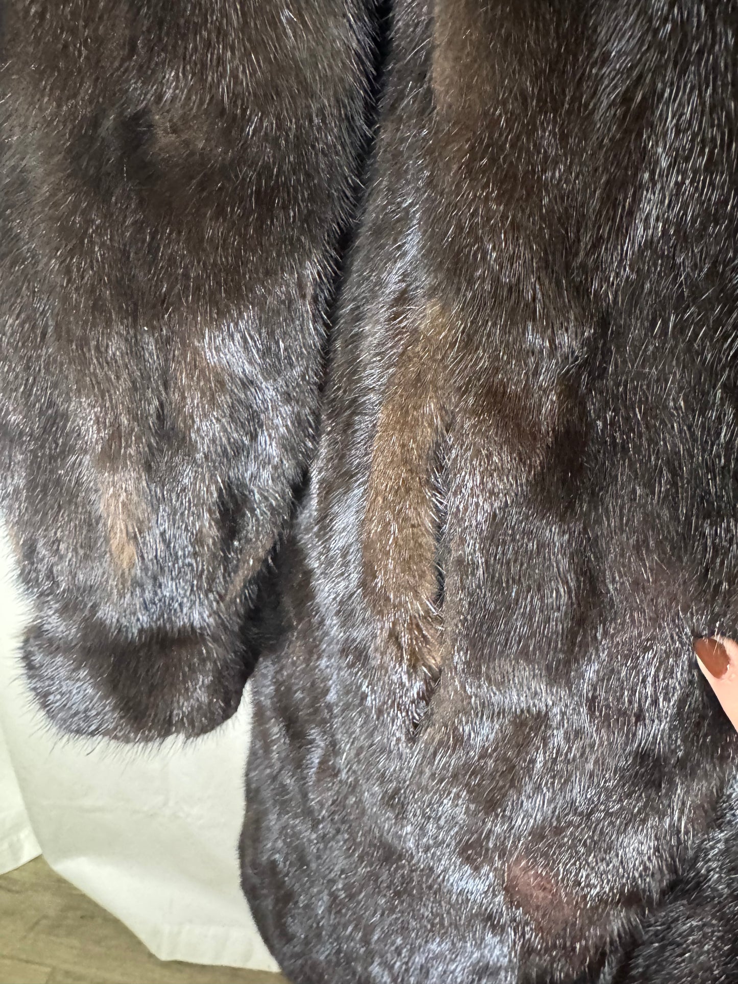 Manteau long en fourrure  de  vison