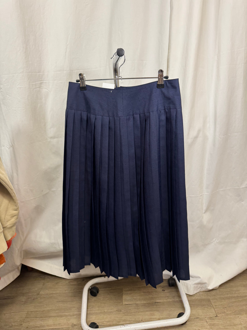 Jupe plissée bleu marine