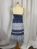 Robe à fleurs bleu