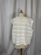 Cardigan ajourée blanc