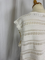 Cardigan ajourée blanc