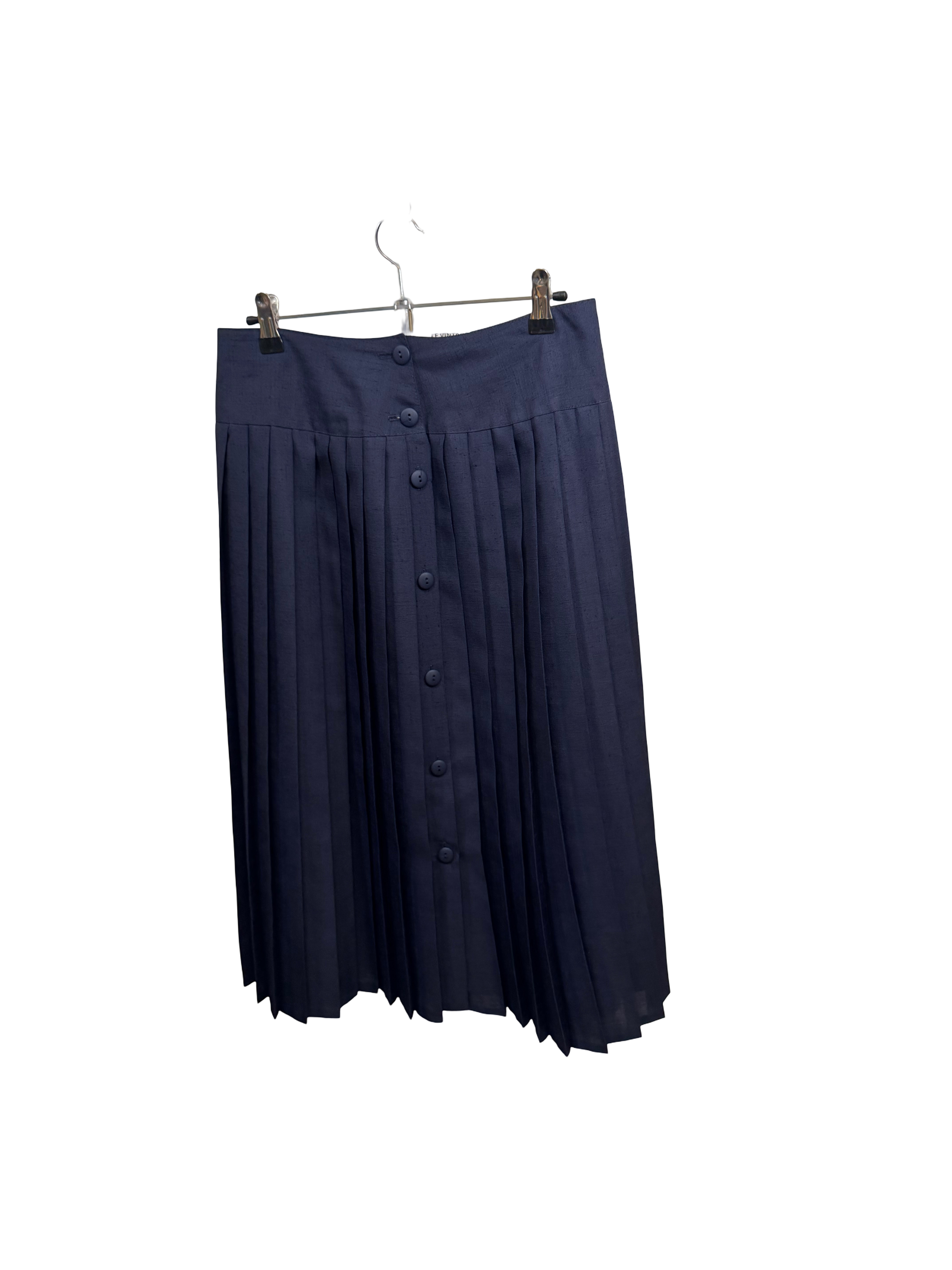 Jupe plissée bleu marine