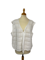 Cardigan ajourée blanc
