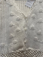 Cardigan blanc brodée