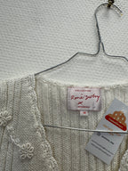 Cardigan blanc brodée