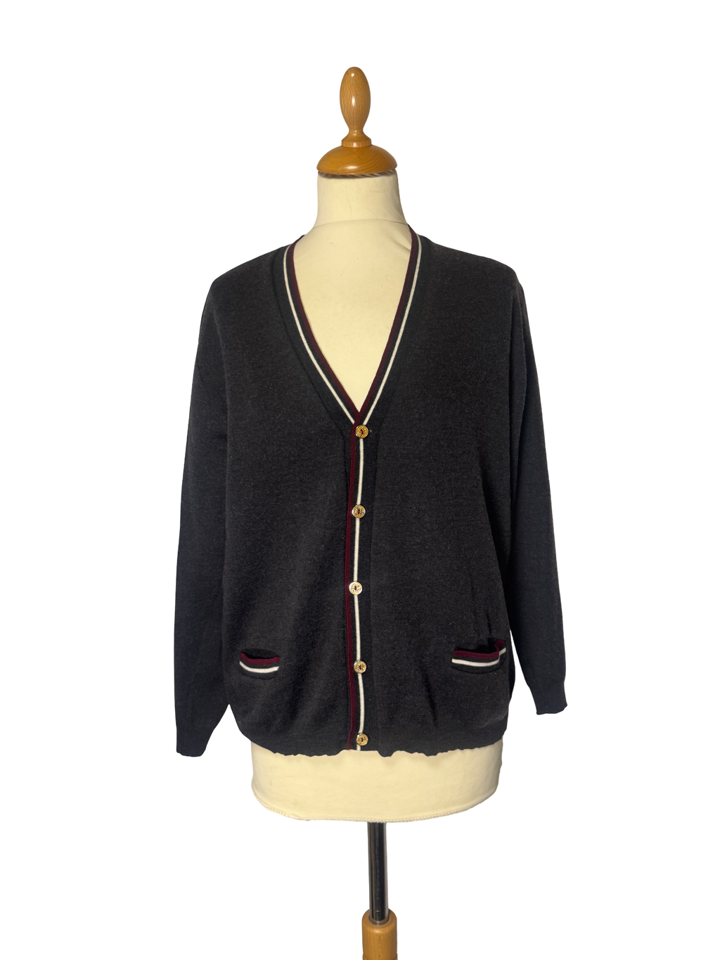 Cardigan gris 70s