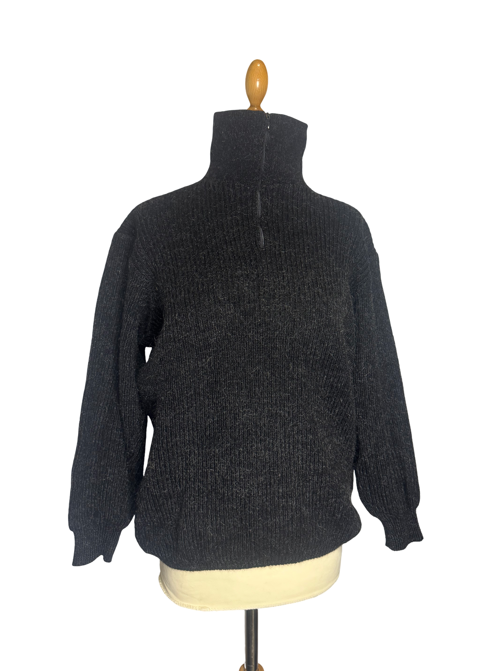 Pull gris côtelé