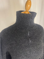 Pull gris côtelé