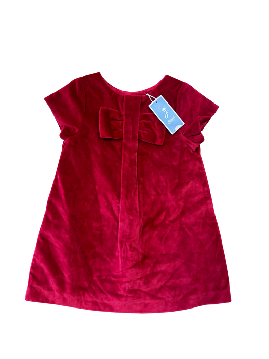 Robe en velours rouge Jacadi