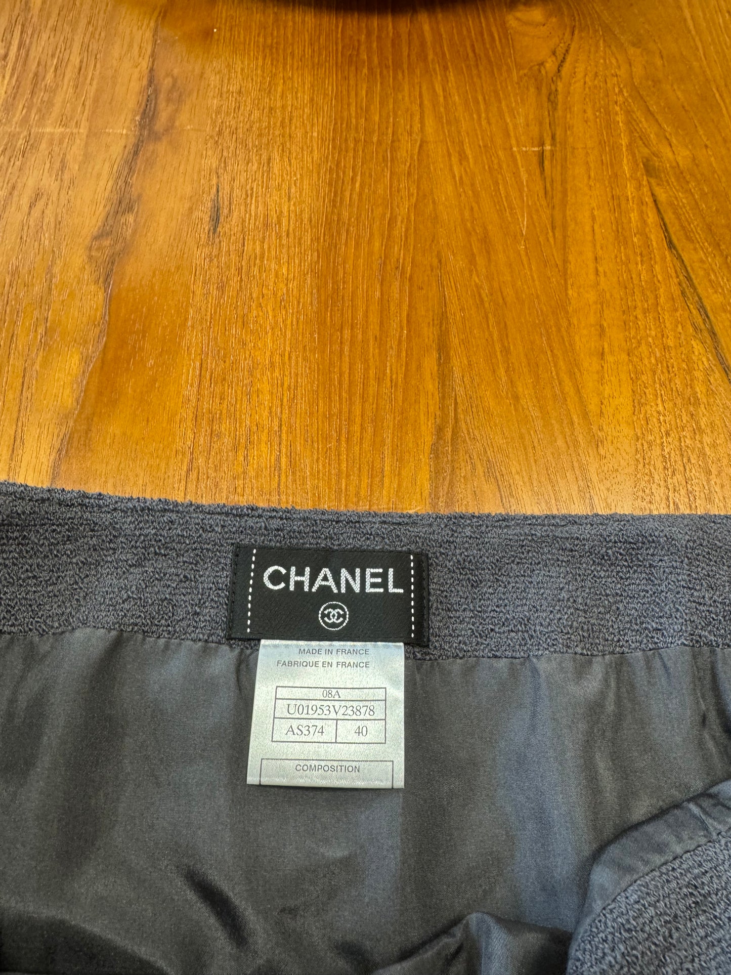 Jupe en laine Chanel