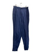 Pantalon en lin bleu