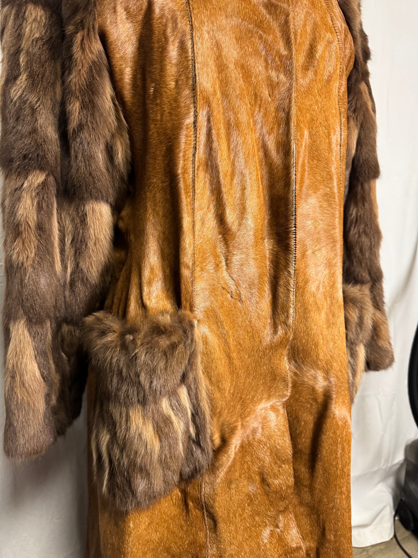 Fourrure longue marron