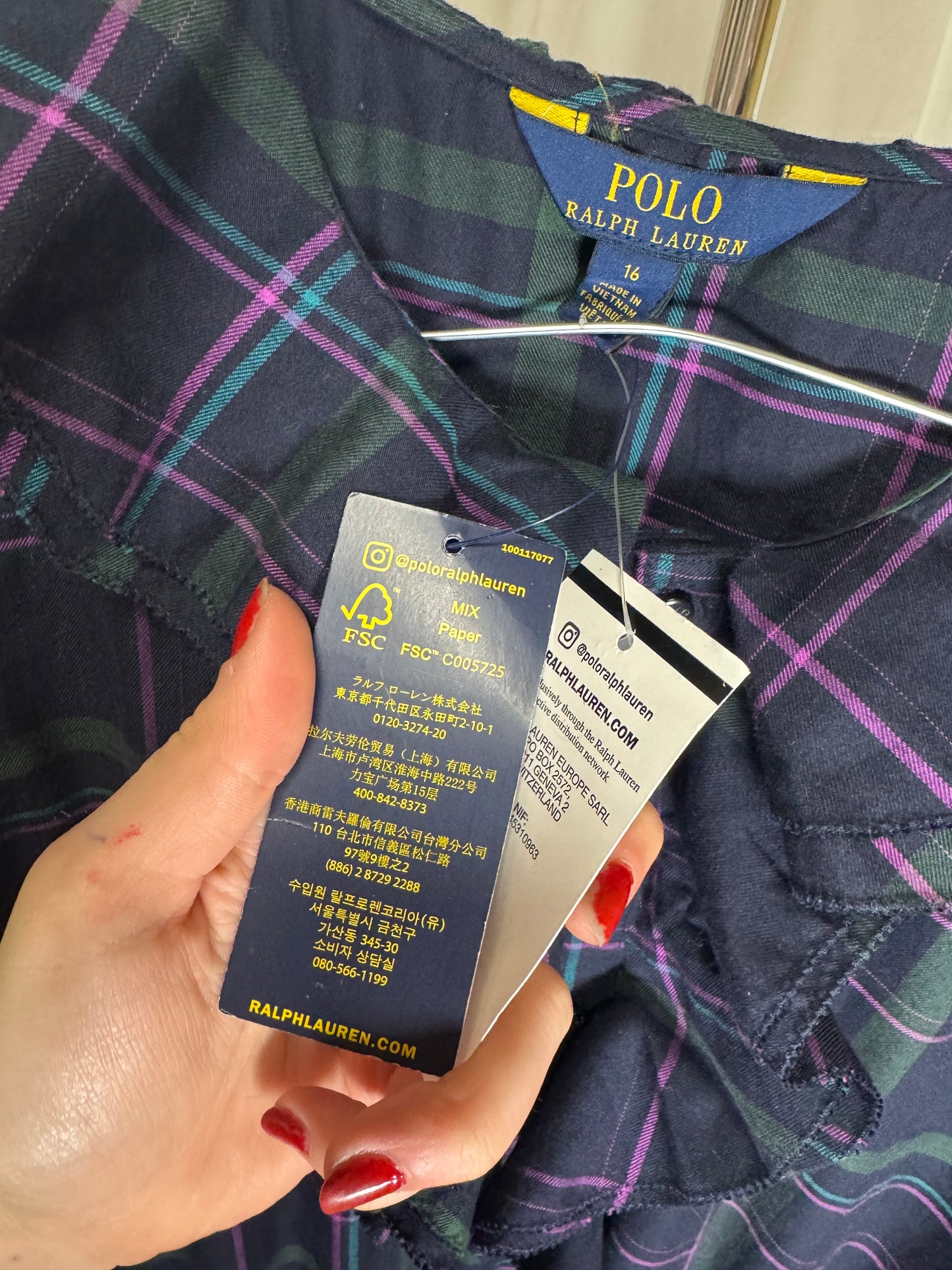 Robe écossaise Ralph Lauren